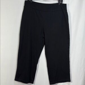 🐬 Jockey Black knit Capri Pants Structured Minimalist Design